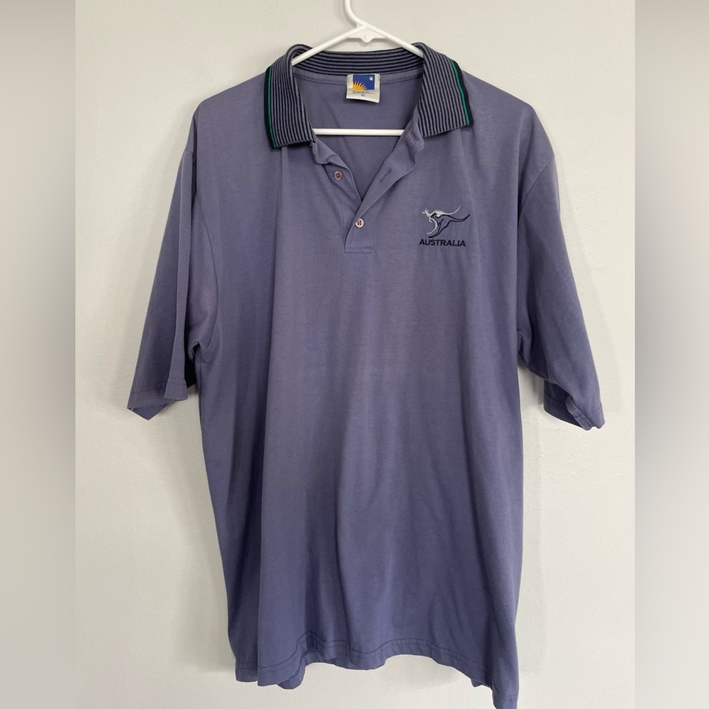 Vintage Purely Australian Clothing Co. Collar Shirt |Australia Embroidered, XL